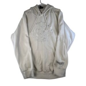Dragon‎ Ball Z Goku Kanji Embroidered Hoodie Cream XL Anime Manga NWOT